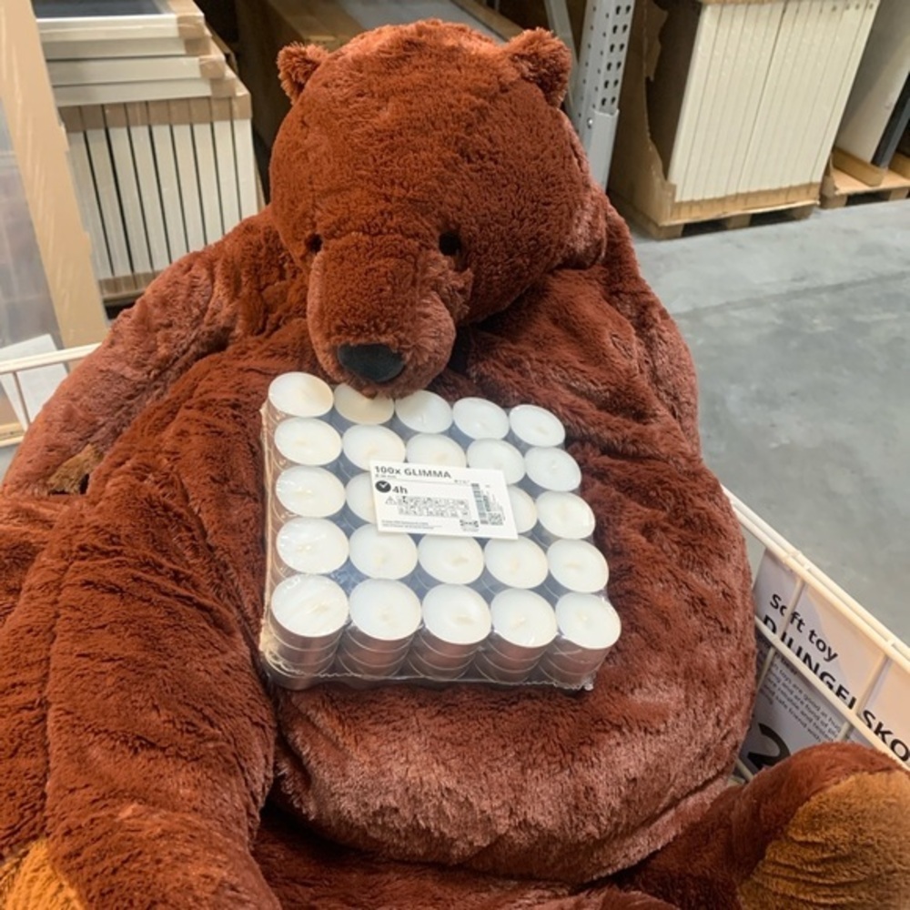 100pc IKEA GLIMMA Unscented tea lights date night 🕯️ Bear 🐻 not included!